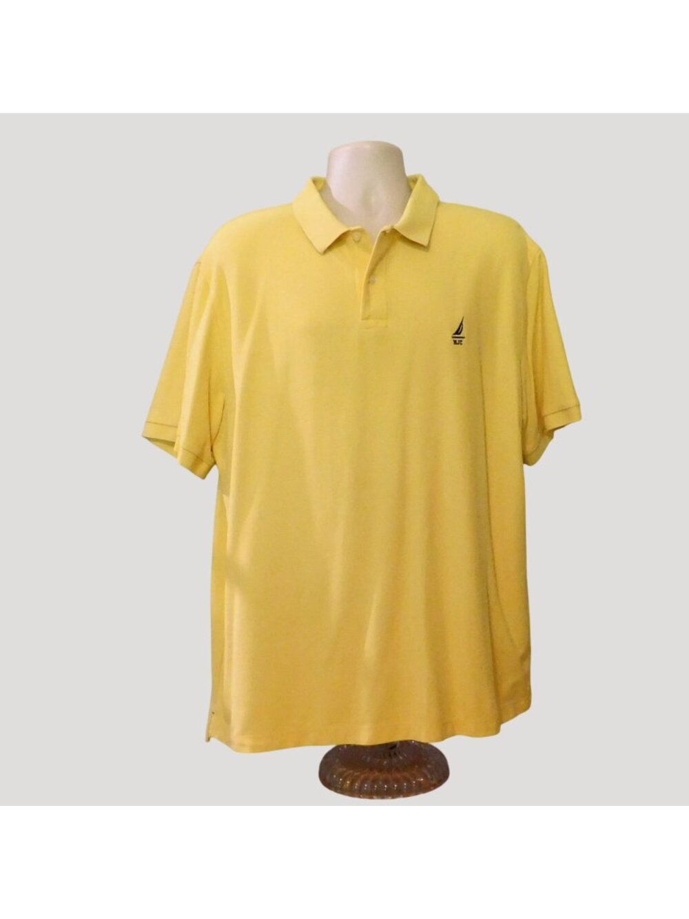 Nautica Jeans Performance Deck Polo Shirt Mens XXL Yellow Short Sleeve Casual